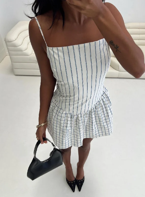 Ellowyn Shirred Mini Dress Multi Elegant Satin Mini Dress