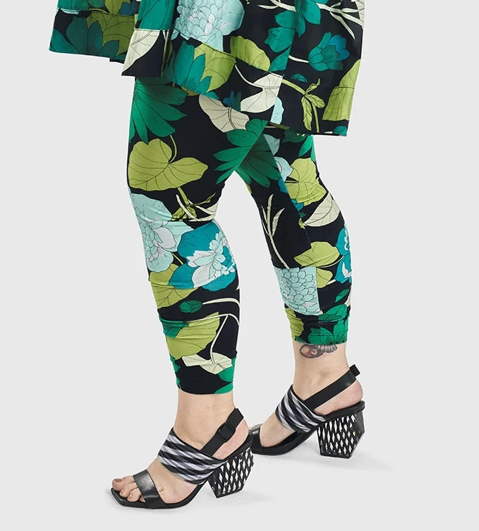 Alembika Clothing - Floral Legging FINAL SALE ITEM Trendy Spandex Leggings