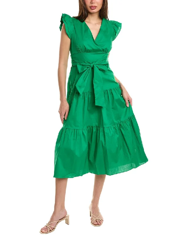 Maison Tara Poplin Midi Dress Tunics Summer linen