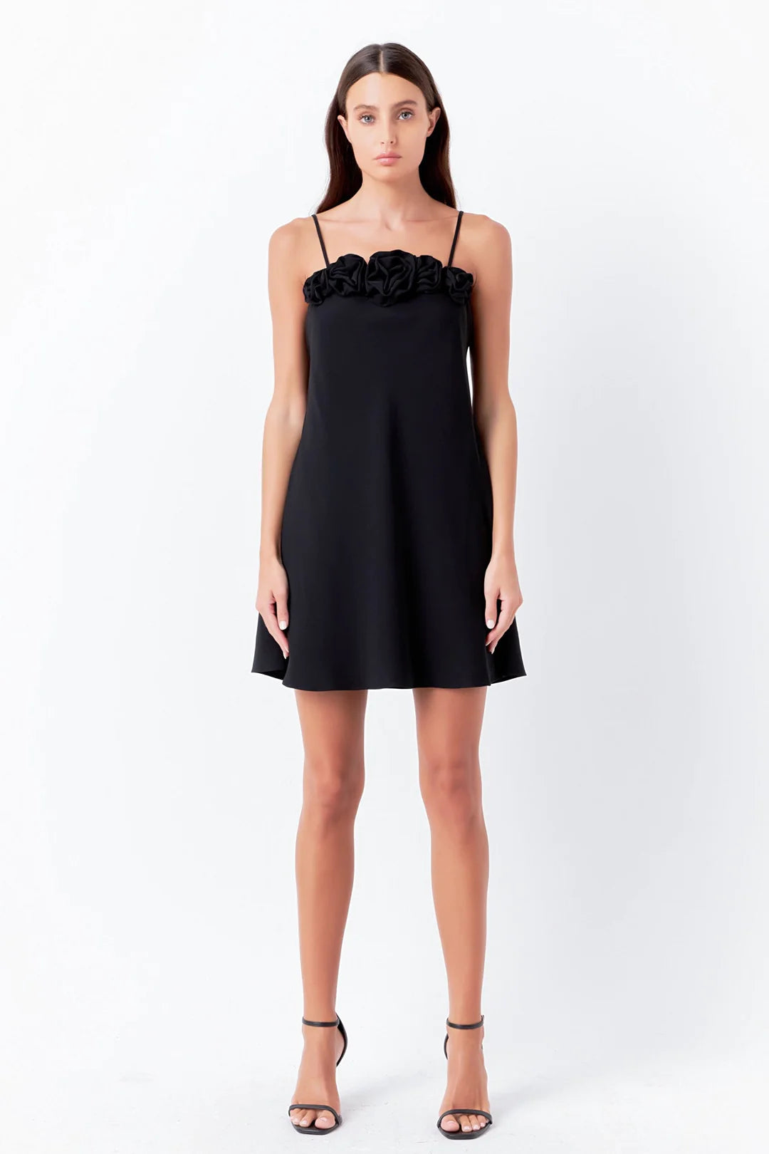 Kurston Corsage Mini Dress Classic White Mini Dress