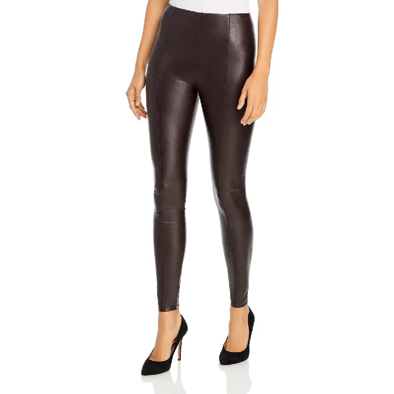 Lysse Womens Faux Leather High Waist Leggings Fashionable Embroidered Detail Leggings Lysse Womens Faux Leather High Waist Leggings Fashionable Embroidered Detail Leggings