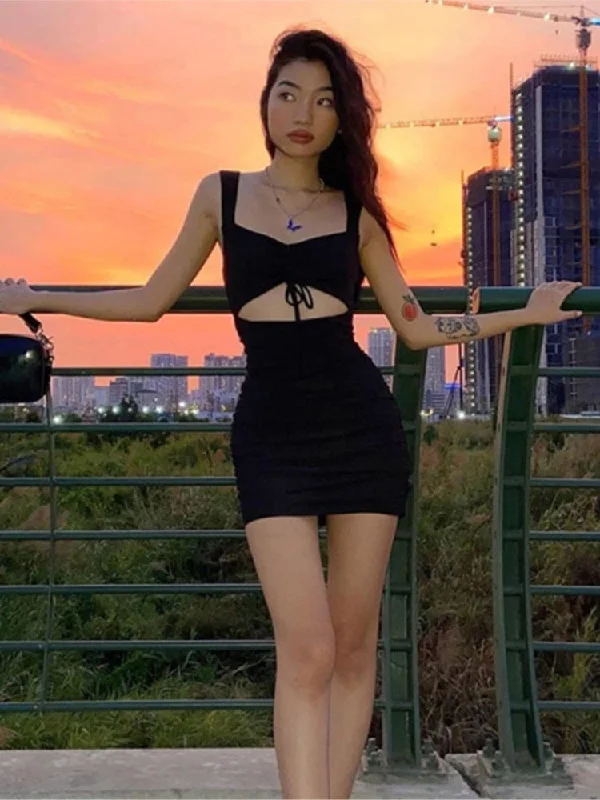 Sexy Dress Women's Clothes Spaghetti Strap Hollow Out Sleeveless Slim Sheath Spring Summer Mini Dress Lady Casual Mujer Vestidos Elegant Off-Shoulder Dress Mini Sexy Dress Women's Clothes Spaghetti Strap Hollow Out Sleeveless Slim Sheath Spring Summer Mini Dress Lady Casual Mujer Vestidos Elegant Off-Shoulder Dress Mini