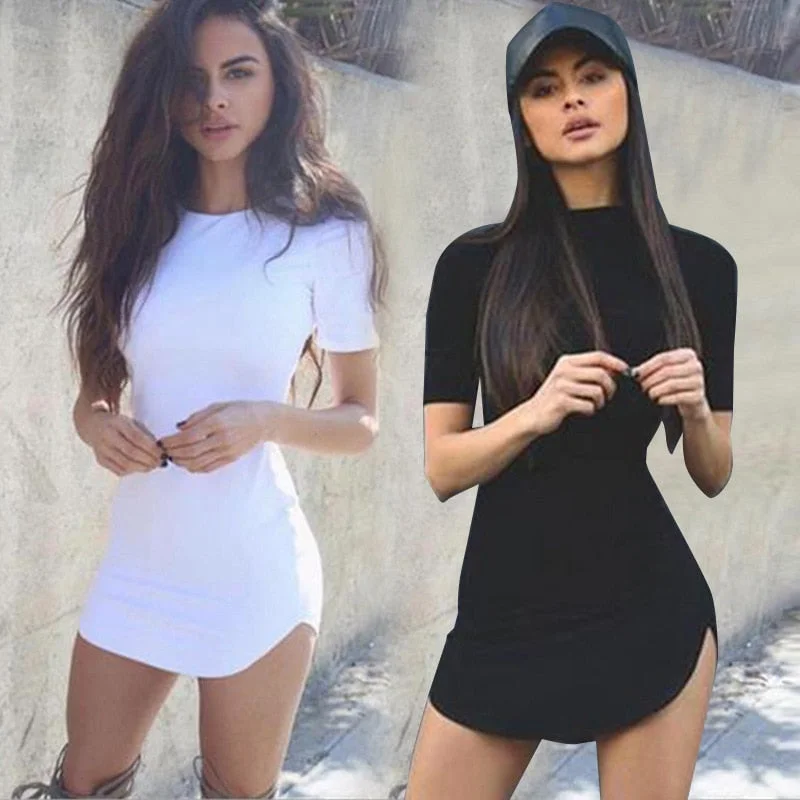 Getadme-Cotton Short Sleeve Dresses Women Soild Color Bodycon Slim Package Hip Mini Dress Female Clothing Elegant Floral-Print Mini Dress Getadme-Cotton Short Sleeve Dresses Women Soild Color Bodycon Slim Package Hip Mini Dress Female Clothing Elegant Floral-Print Mini Dress