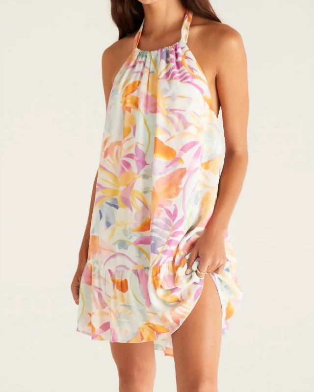 Rooftop Cabo Mini Dress in Multi | Multi Cozy A-Line Mini Dress