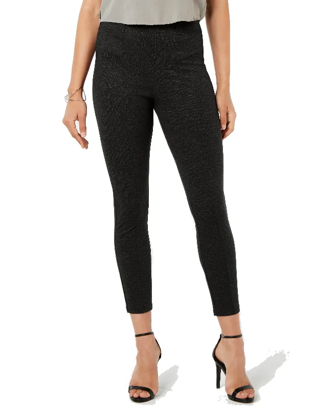 Hue Women's Tweed High-Waist Knit Pull-On Leggings, Black, XS Trendy Foil Finish Leggings Hue Women's Tweed High-Waist Knit Pull-On Leggings, Black, XS Trendy Foil Finish Leggings