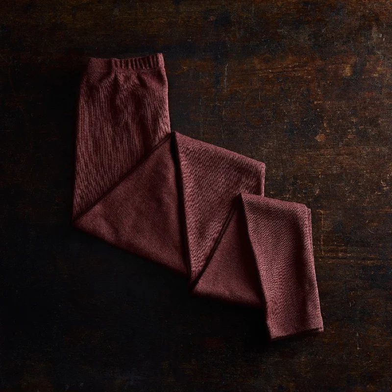 Finch Womens Leggings - Merino Wool & Silk - Fig Trendy Seamless Fit Leggings
