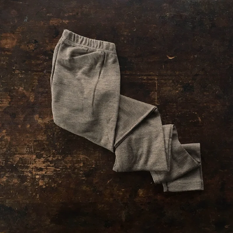 Womens Merino Wool & Silk Leggings - Walnut Chic Printed Yoga Pants