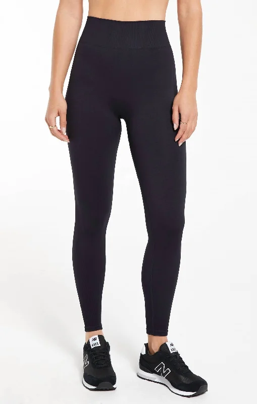 Madison Seamless Legging in Black Trendy Tie-Dye Leggings