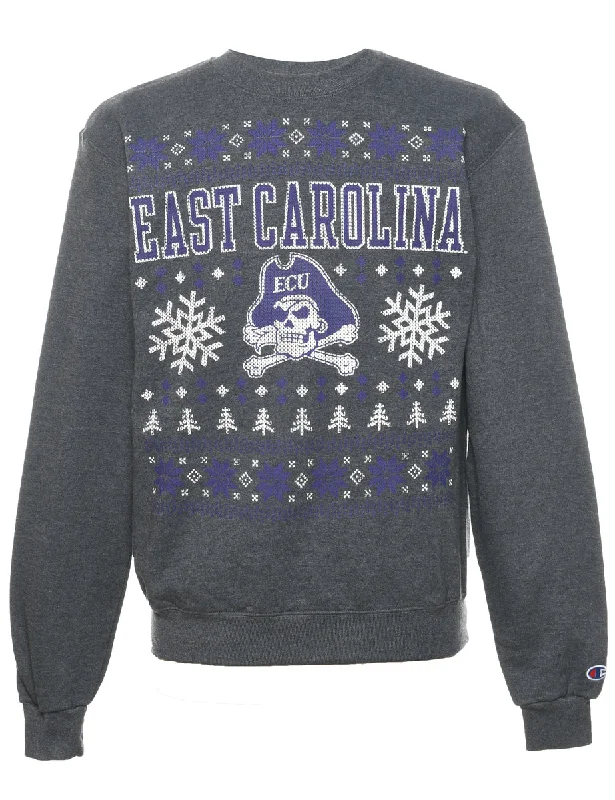 Nordic East Carolina Christmas Sweatshirt - M Hoodie with Elastic Cuffs Stretchable Comfortable Nordic East Carolina Christmas Sweatshirt - M Hoodie with Elastic Cuffs Stretchable Comfortable