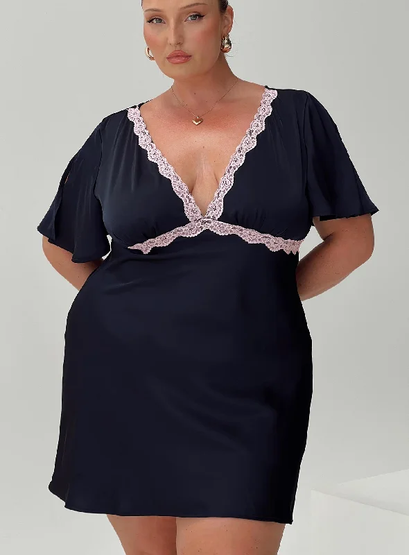 Jaron Mini Dress Navy Curve Tunics Recommended stylist