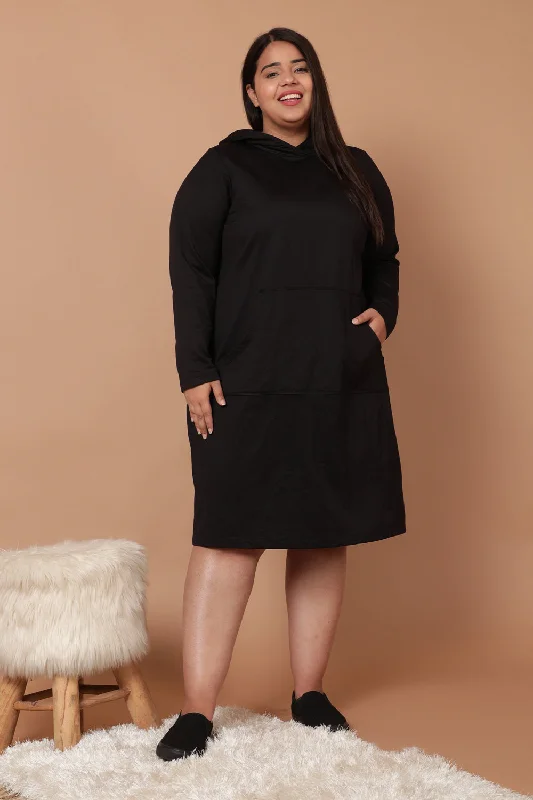 Plus Size Black Sweatshirt Hoodie Winter Dress Hoodie with Hem Fringe Bohemian Relaxed Plus Size Black Sweatshirt Hoodie Winter Dress Hoodie with Hem Fringe Bohemian Relaxed
