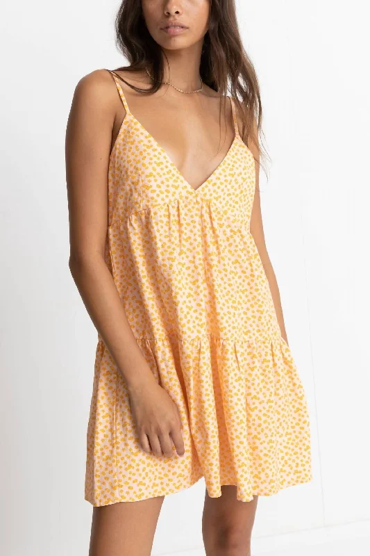 Marley Floral Tiered Mini Dress In Pink Tunics Practical durable
