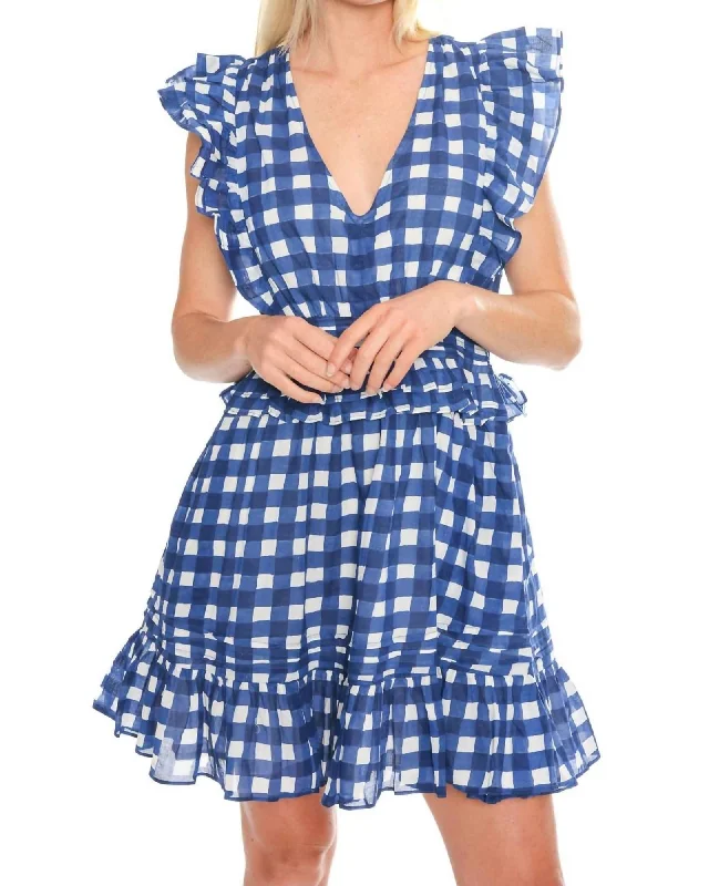 Benny Mini Dress in Painterly Gingham | Painterly Gingham Classic Striped Mini Dress Benny Mini Dress in Painterly Gingham | Painterly Gingham Classic Striped Mini Dress