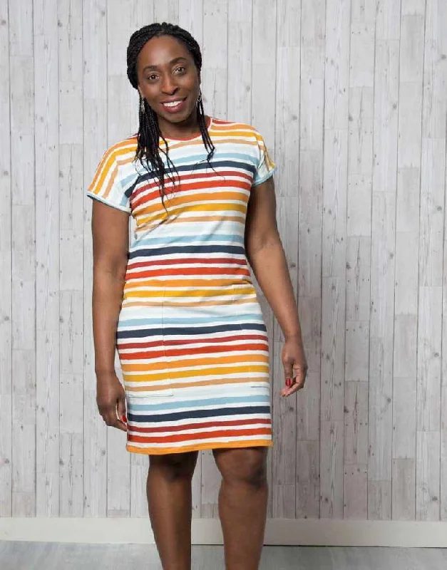 Astrid Dress & T-Shirt Sewing Pattern, Emporia Patterns Square Neckline Feminine