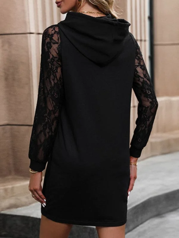 Women's new solid color hooded long-sleeved sweatshirt dress Hoodie with Stripes Bold Sporty Women's new solid color hooded long-sleeved sweatshirt dress Hoodie with Stripes Bold Sporty