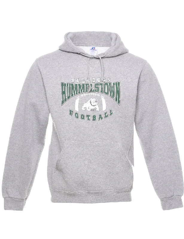 Russell Athletic Printed Light Grey Bulldogs Sweatshirt - S Hoodie with Logo Branding Identity Russell Athletic Printed Light Grey Bulldogs Sweatshirt - S Hoodie with Logo Branding Identity
