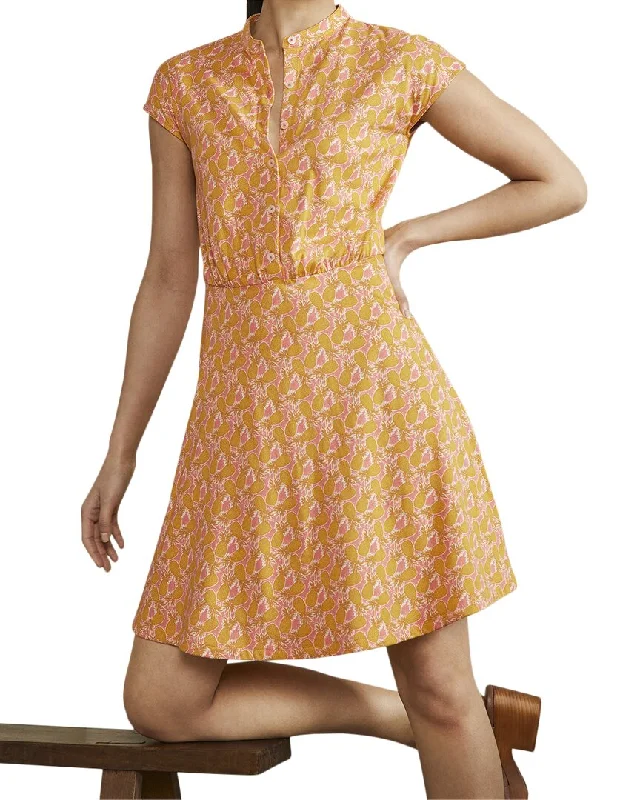 Boden Flippy Jersey Dress Tunics Lace romantic