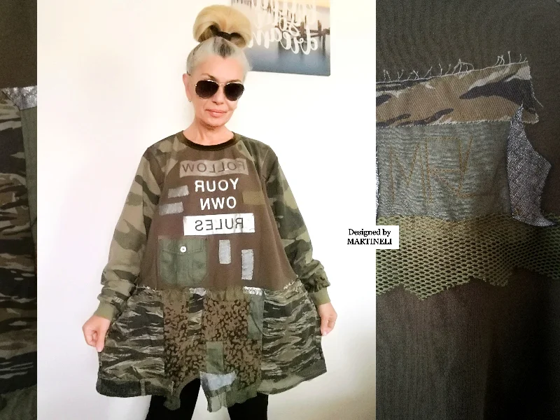 Plus Size Camouflage Dress 3XL Loose Sweatshirt Dress Hoodie with Thumb Holes Functional Cozy Plus Size Camouflage Dress 3XL Loose Sweatshirt Dress Hoodie with Thumb Holes Functional Cozy