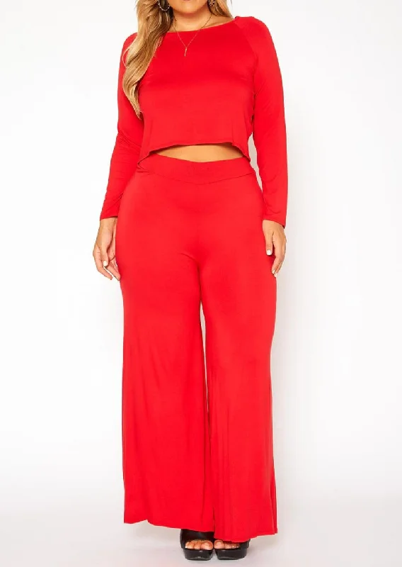 Hi Curvy Plus Size Casual Cropped Sweater & Flare Legging Set Trendy Cut-Out Activewear Leggings Hi Curvy Plus Size Casual Cropped Sweater & Flare Legging Set Trendy Cut-Out Activewear Leggings