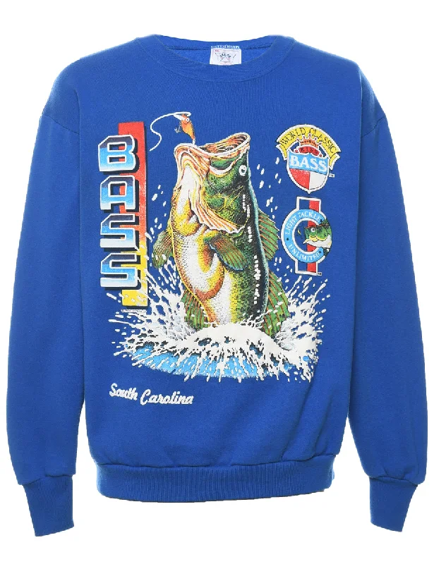 World Classic Bass Printed Sweatshirt - XL Hoodie with Hem Patch Decorative Personalized World Classic Bass Printed Sweatshirt - XL Hoodie with Hem Patch Decorative Personalized