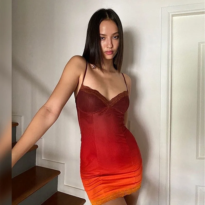 Gradient Sleeveless Lace Bodycon Mini Dress Women V Neck Sexy Short Sleeve Dress Ladies Summer Y2K Skinny Streetwear Night Party Comfortable Casual Mini Dress Gradient Sleeveless Lace Bodycon Mini Dress Women V Neck Sexy Short Sleeve Dress Ladies Summer Y2K Skinny Streetwear Night Party Comfortable Casual Mini Dress