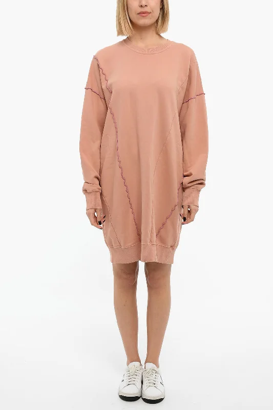 Diesel Brushed-cotton D-ROBBIECUT Sweatshirt-dress S Standard size Hoodie with Drawstring Waist Adjustable Fitted Diesel Brushed-cotton D-ROBBIECUT Sweatshirt-dress S Standard size Hoodie with Drawstring Waist Adjustable Fitted