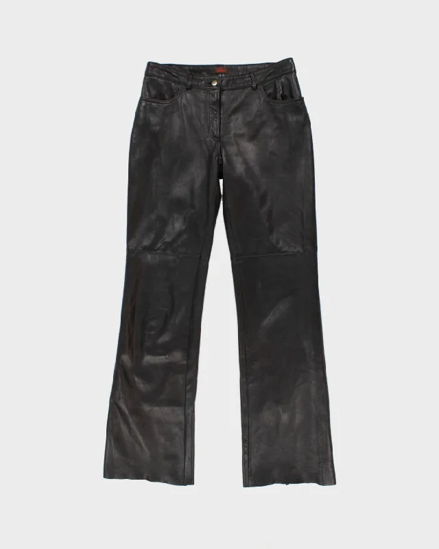 Women's Vintage Danier Leather Trousers -W 32 Trousers chic elegant