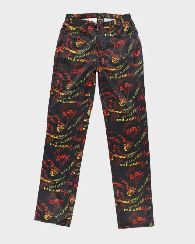 Vintage Y2K Women's FUBU All Over Print Slim Trousers - M Trousers Polka Dot Cute