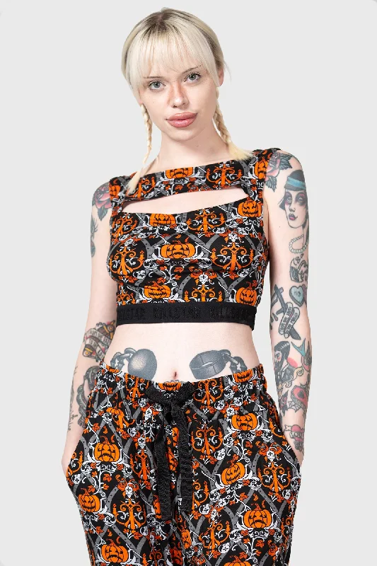 Fascinate Crop Top Terry Blend Velvet Blend Canvas Blend