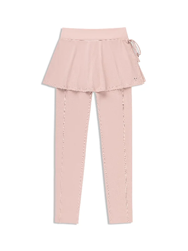 Delfina Leggings w/Skirt- Pale Mauve Comfortable Cold Weather Leggings