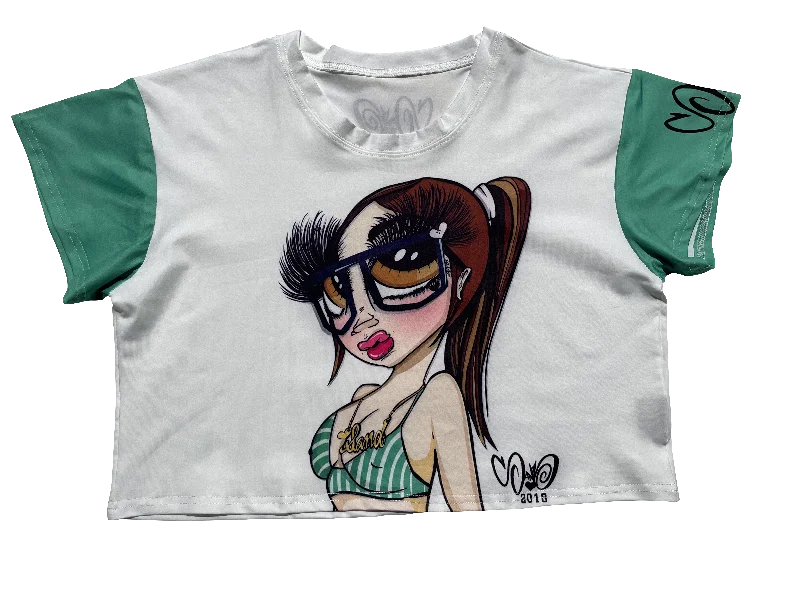 Smooth Hustler Crop Top Collared Crop Top Boat Neck A-Line