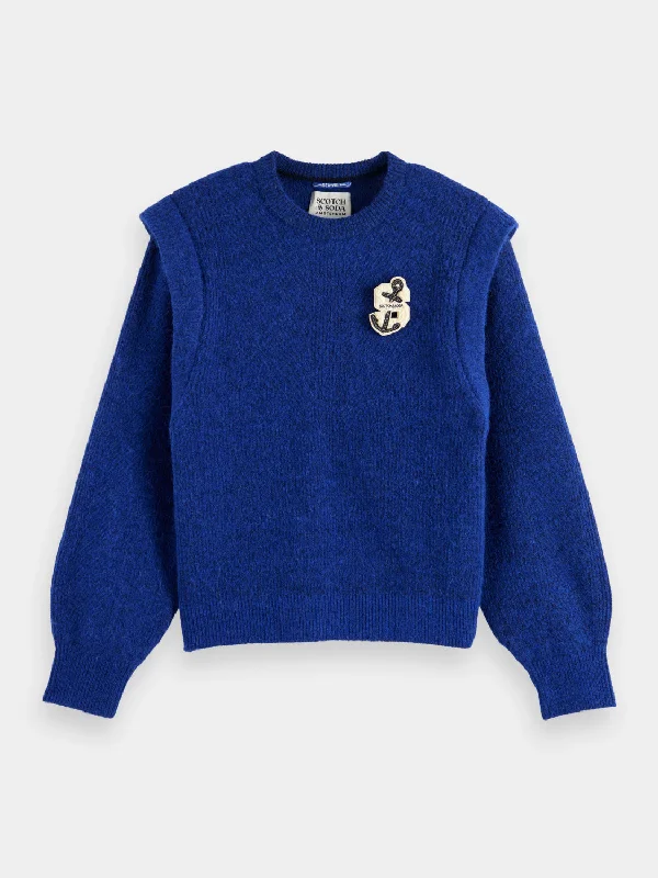 Fuzzy crewneck pullover Oversized Cozy Pullover