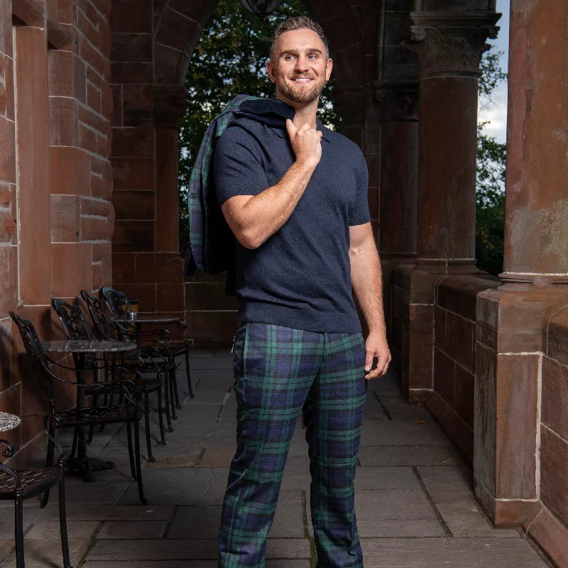 Mens Tartan Trouser - Black Watch Trousers versatile functional