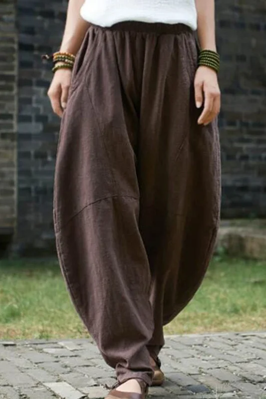 WOMEN'S CHINOS PANTS TROUSERS BLOOMERS FULL LENGTH COTTON AND LINEN POCKET BAGGY MICRO-ELASTIC HIGH WAIST SIMPLE CASUAL STREET DAILY CUTICOLOR Trousers versatile all-occasion WOMEN'S CHINOS PANTS TROUSERS BLOOMERS FULL LENGTH COTTON AND LINEN POCKET BAGGY MICRO-ELASTIC HIGH WAIST SIMPLE CASUAL STREET DAILY CUTICOLOR Trousers versatile all-occasion