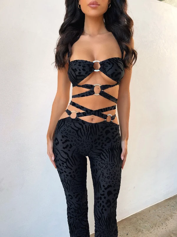 JANA CROP TOP Zippered Front Buttoned Front Snap Front