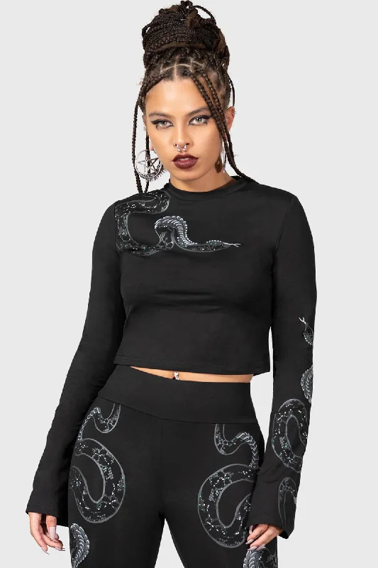 Cornelia Crop Top Mesh Blend Leather Blend Suede Blend