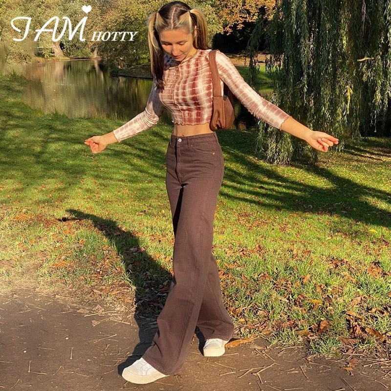 Casual Baggy Vintage Brown Jeans Women High Waist Streetwear Denim Pants Harajuku Trousers Sweatpants 2022 Iamhotty Trousers Solid Black Casual Baggy Vintage Brown Jeans Women High Waist Streetwear Denim Pants Harajuku Trousers Sweatpants 2022 Iamhotty Trousers Solid Black