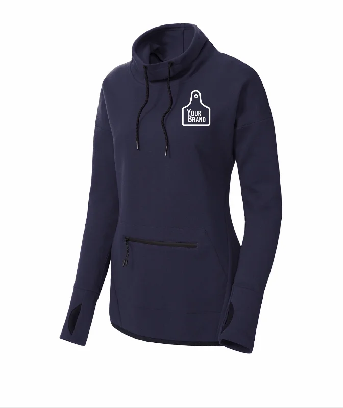 Ladies Cow Tag Triumph Pullover Tight Sleeve Top