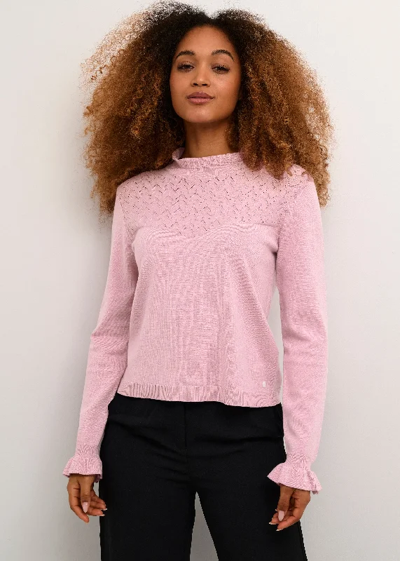 Villea Pullover in Dawn Pink Leg Sleeve Comfort