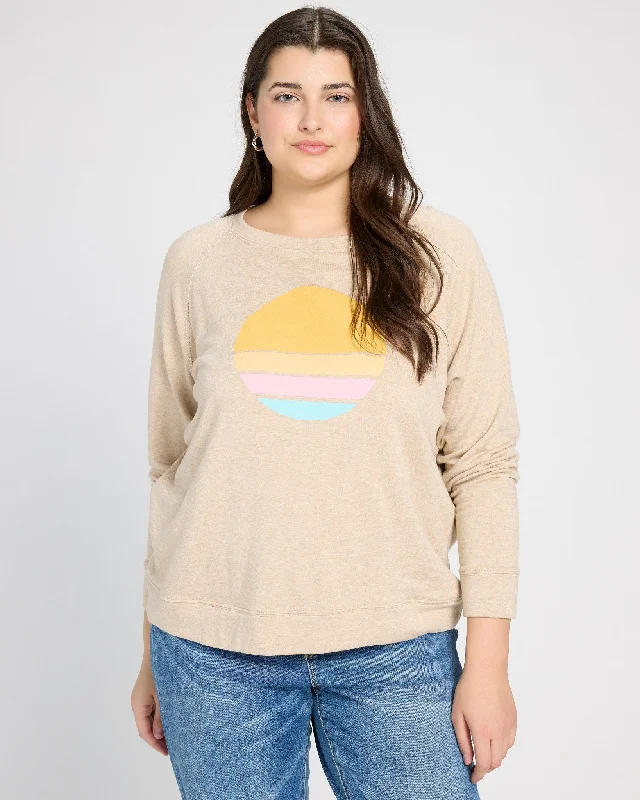 Plus Size 78&Sunny Logo Graphic Pullover Alpaca Blend Soft