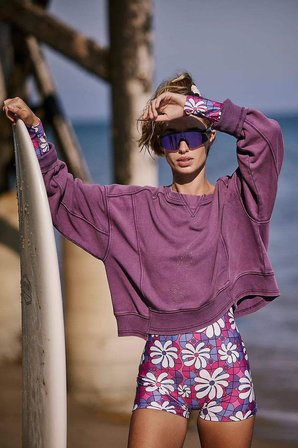 Free People Intercept Pullover - CHAMPION Slim Sleeve Pullover