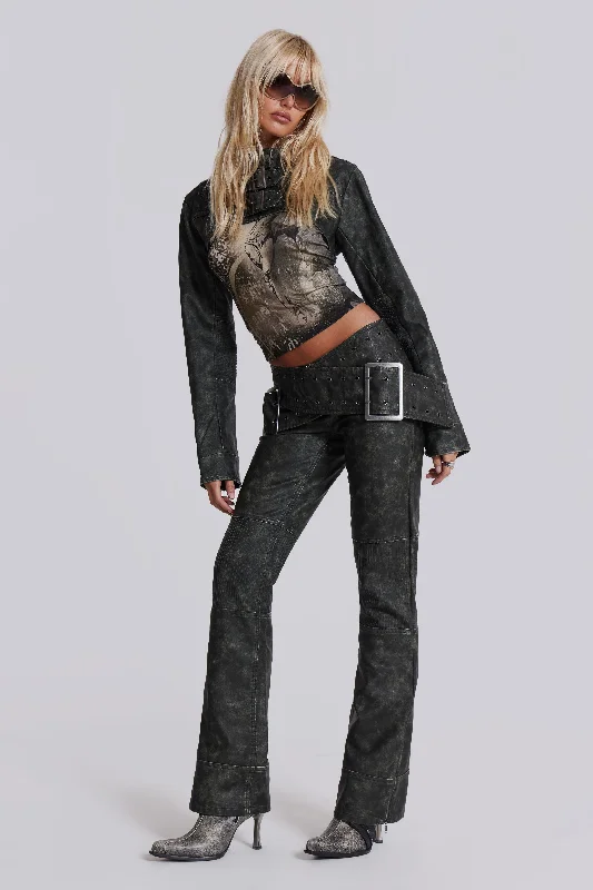 Assassin Faux Leather Trousers Trousers Bridal Satin