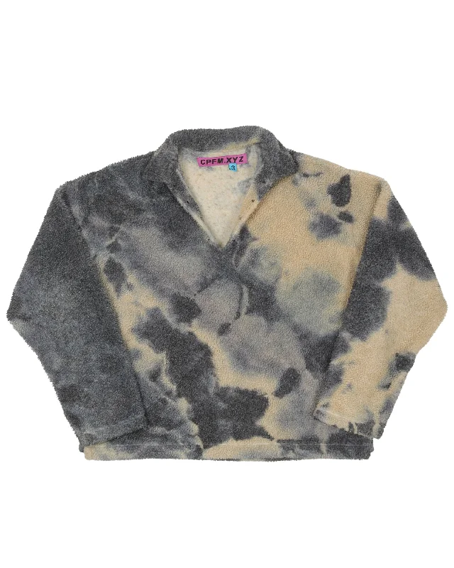Tie Dye Rave Pullover Fleece Cowl Neck Pullover