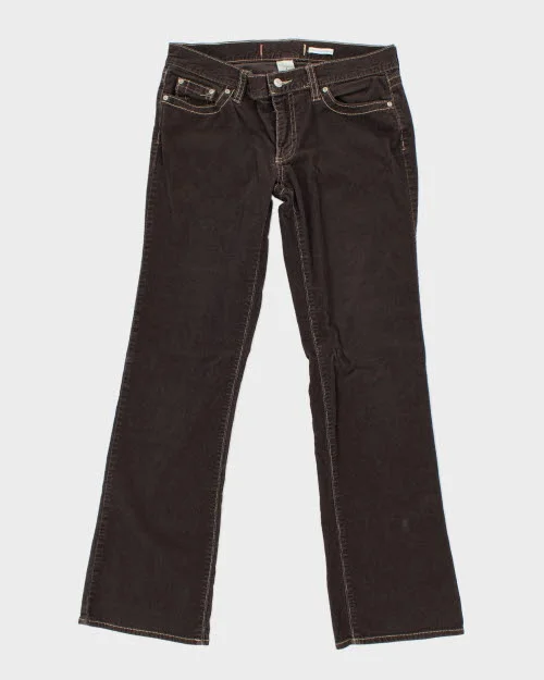 Y2k 00s Embroidered Cord Trousers - W31 L31 Trousers Designer Luxury