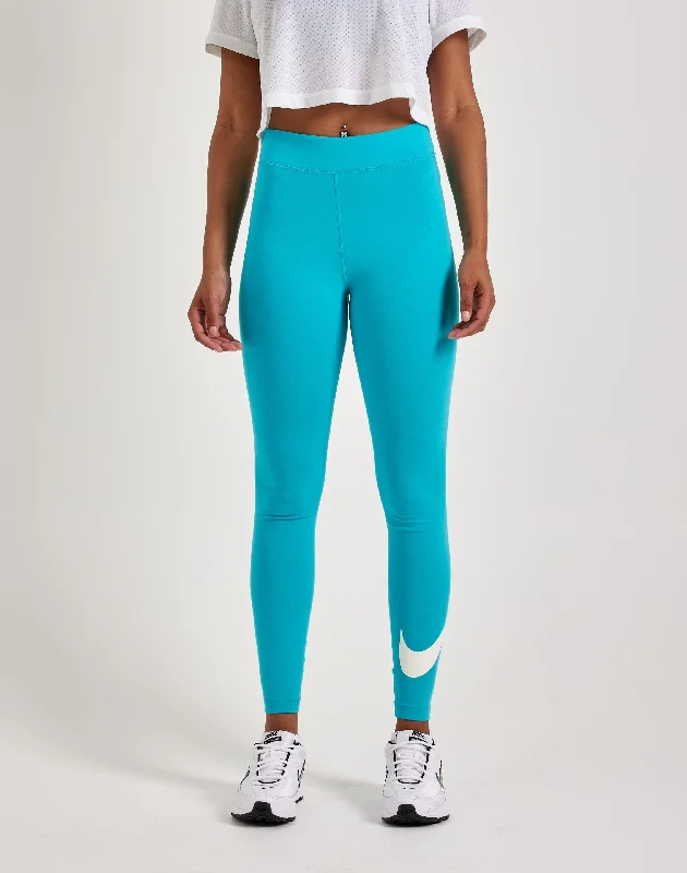 Nike Classics Essential Swoosh Leggings Elegant Shiny Black Leggings