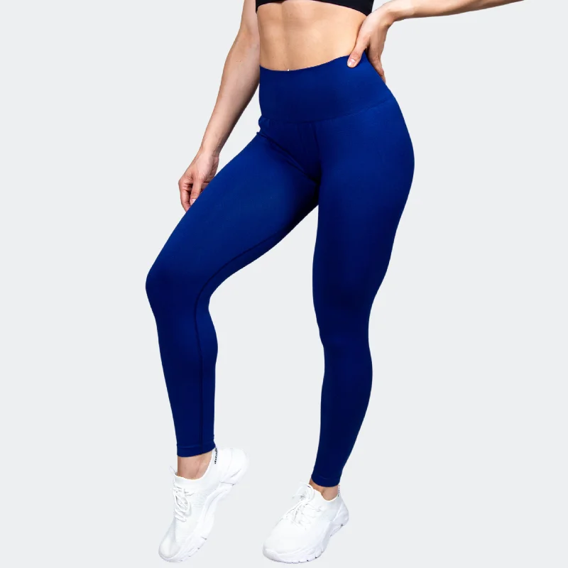 Revival Seamless Leggings - Blue Stylish Stretch Pants Leggings