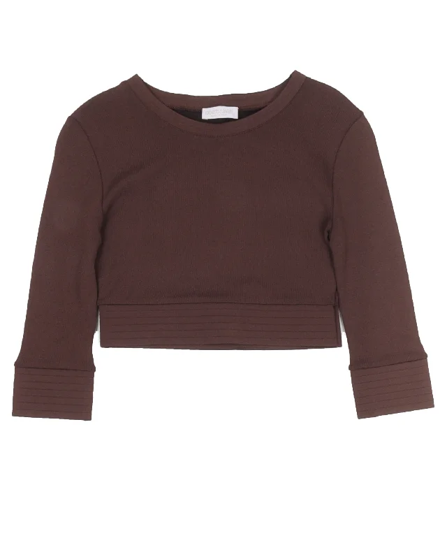 Knit Crop Top Sweater Machine Wash Dry Clean Hand Wash