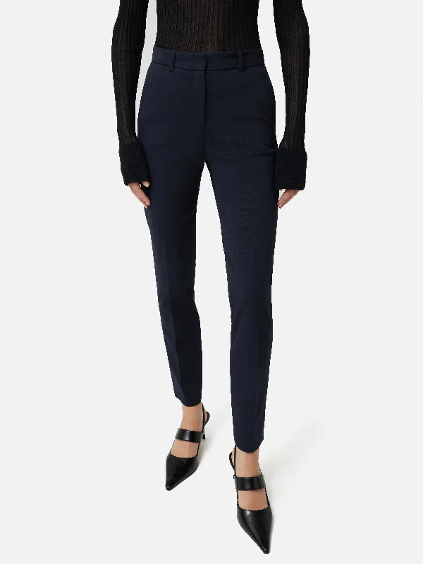 Italian Wool Stretch Paris Slim Fit Trouser | Navy Trousers Favorite Customer
