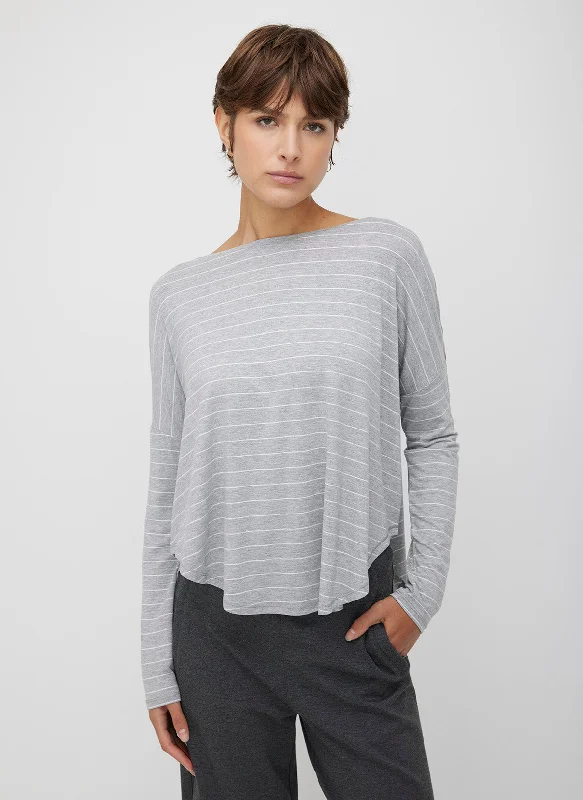 Charlotte Lounge Pullover Shirred Sleeve Feminine