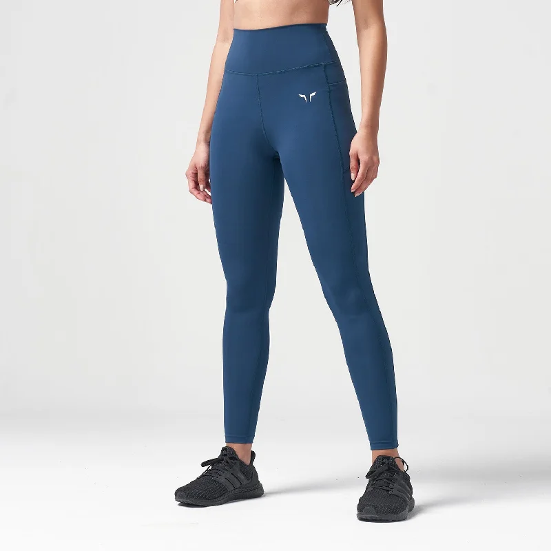 Essential High Waisted Leggings 27"  - Teal Comfortable Plus Size Leggings